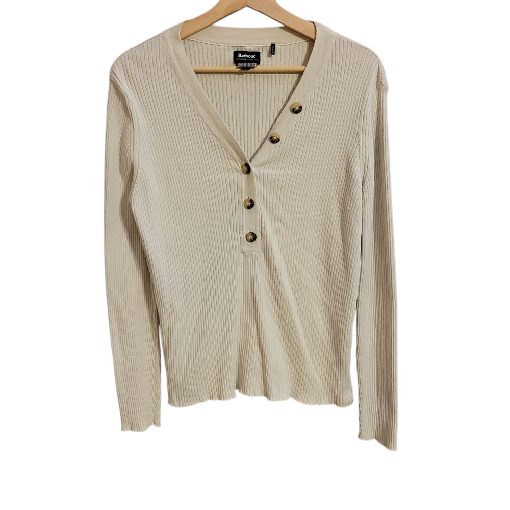 Barbour Tartan Collection Ribbed Long Sleeve Henley